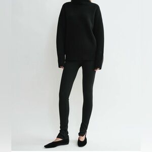 Toteme zip leggings black